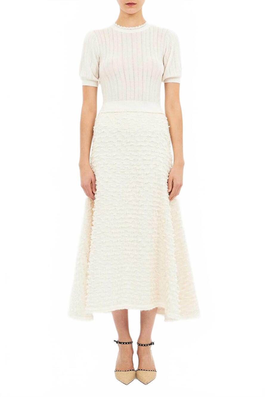 NEW ULLA JOHNSON josanna a-line midi skirt in ivory